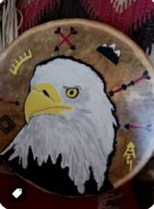 Eagle head drum painting